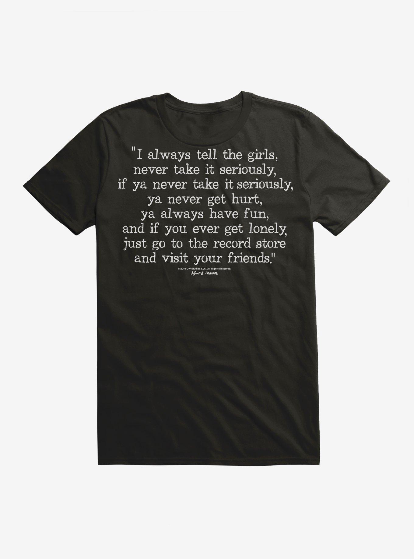 Almost Famous Tell the Girls T-Shirt, BLACK, hi-res