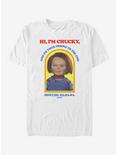 Chucky Hi I'm Chucky T-Shirt, WHITE, hi-res
