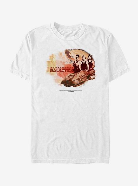 Battlestar Galactica Battlestar Poster 2 T-Shirt - WHITE | Hot Topic