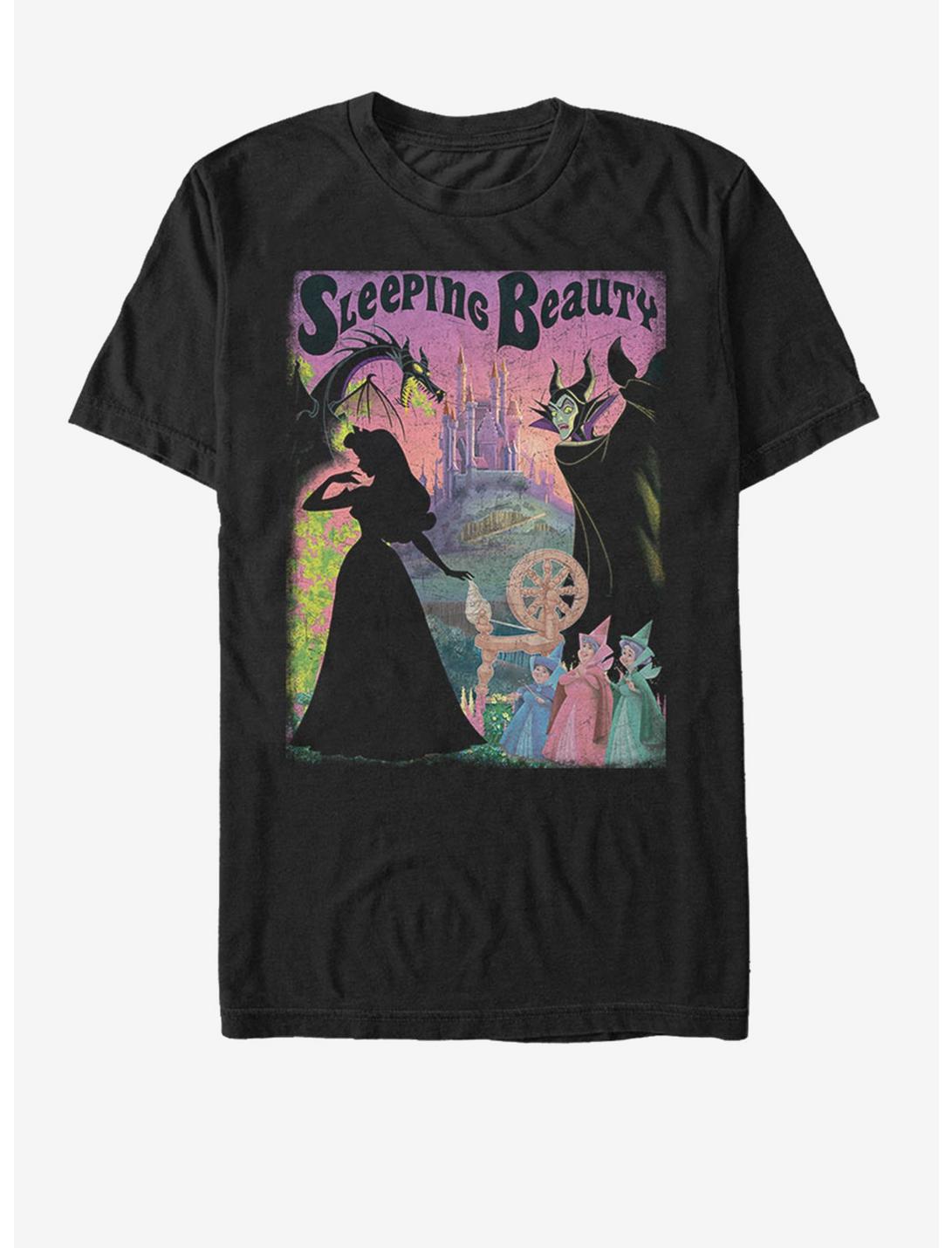 Disney Sleeping Beauty Spindle Poster T-Shirt, BLACK, hi-res