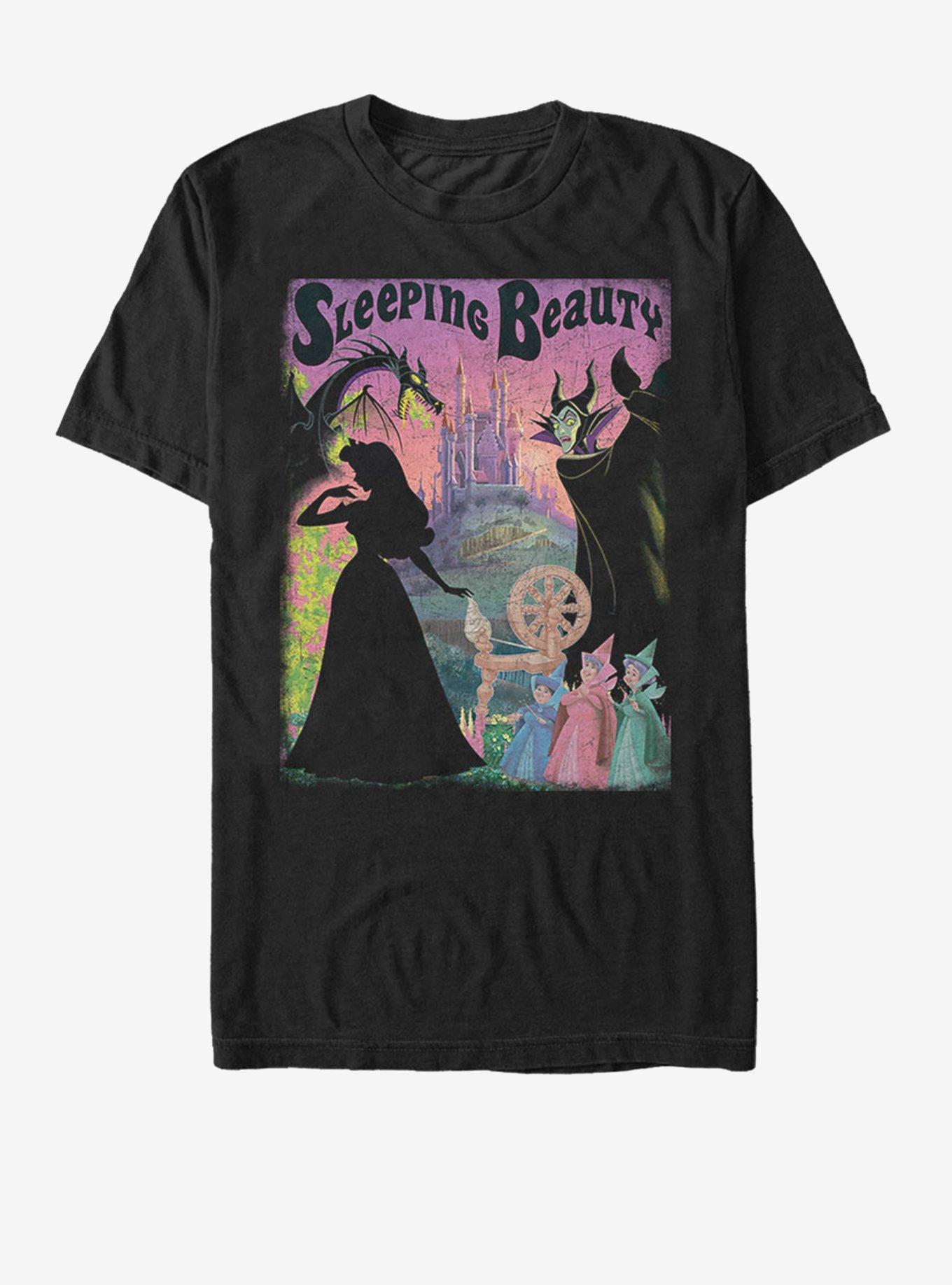 Disney Sleeping Beauty Spindle Poster T-Shirt, BLACK, hi-res