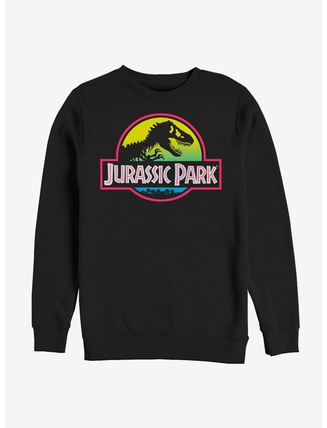 Jurassic Park Ombre Logo Sweatshirt, BLACK, hi-res