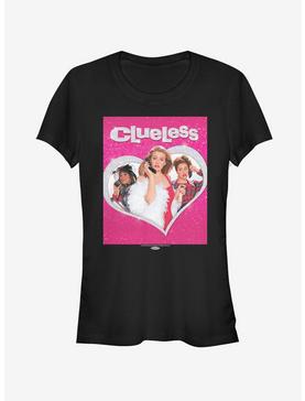 Clueless Bling Heart Girls T-Shirt, BLACK, hi-res