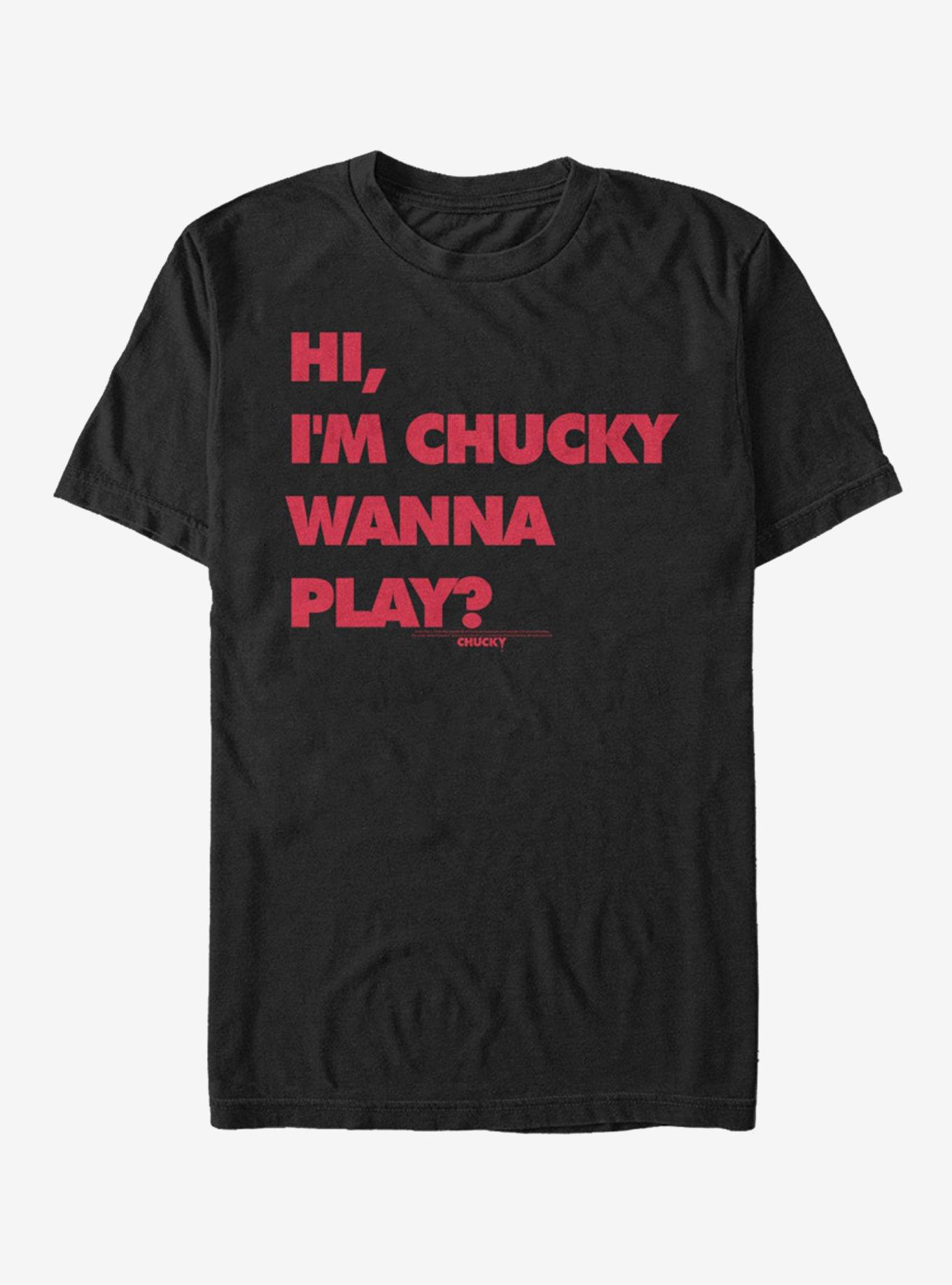 Chucky Wanna Play T Shirt BLACK Hot Topic