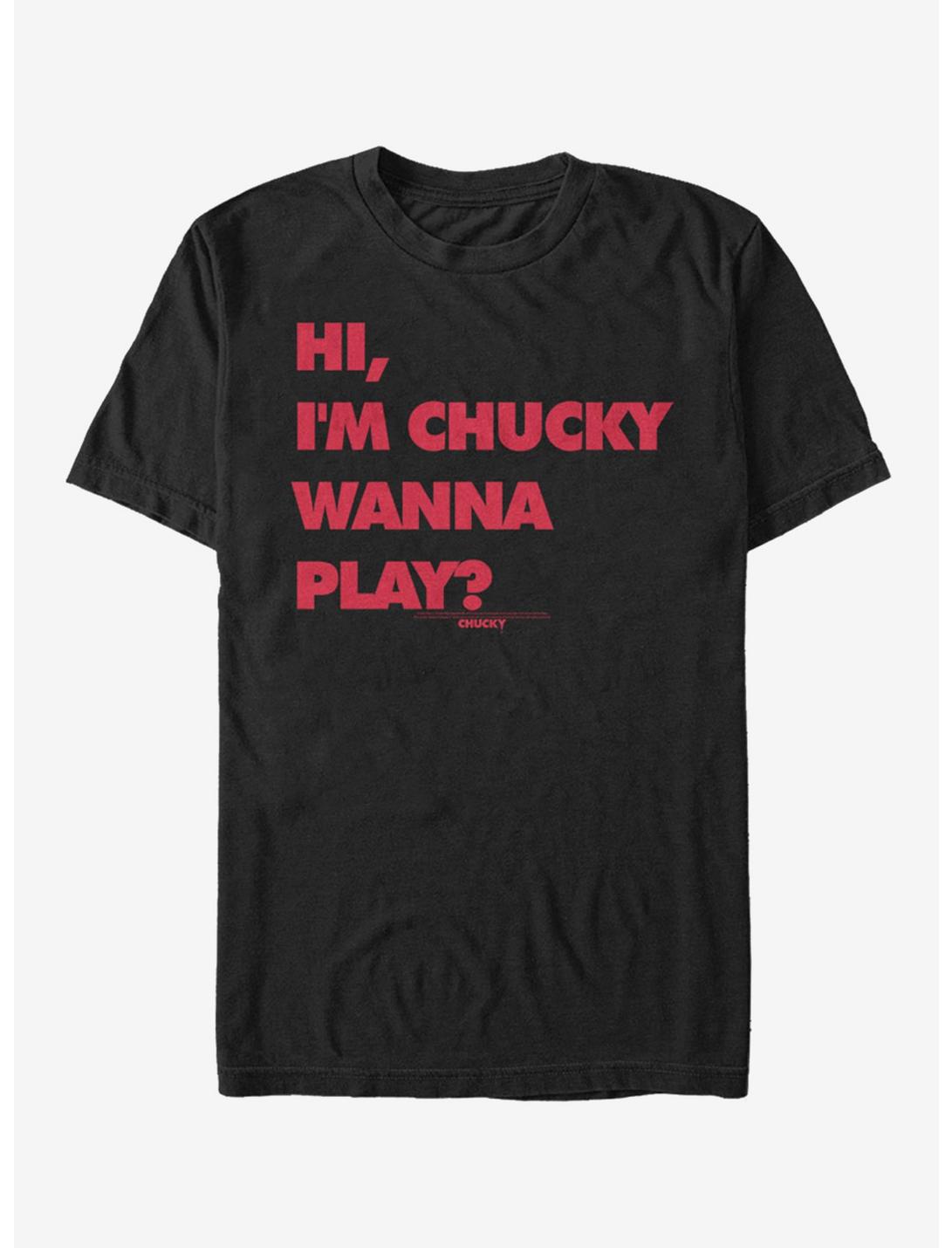 Chucky Wanna Play T-Shirt, BLACK, hi-res