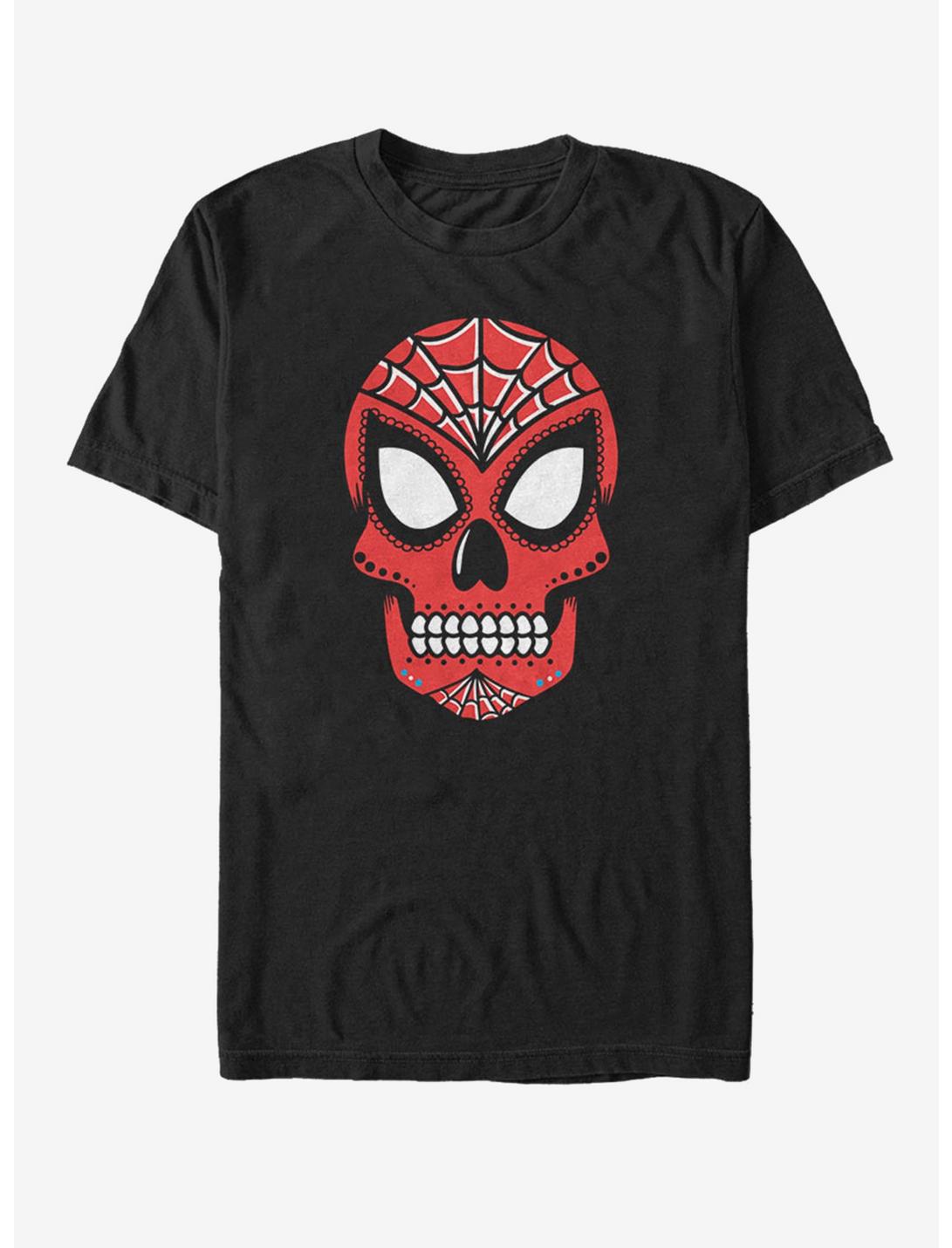 Marvel Spider-Man Sugar Skull T-Shirt, BLACK, hi-res