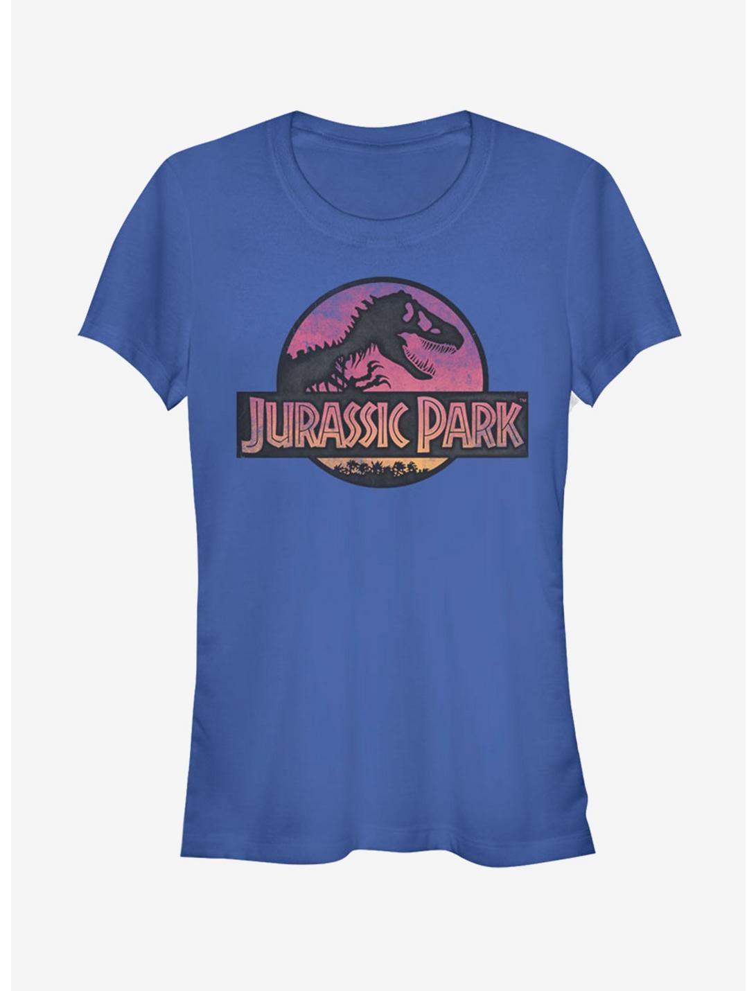 Jurassic Park Safari Logo Royal Blue Girls T-Shirt, ROYAL, hi-res