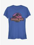 Jurassic Park Safari Logo Royal Blue Girls T-Shirt, ROYAL, hi-res