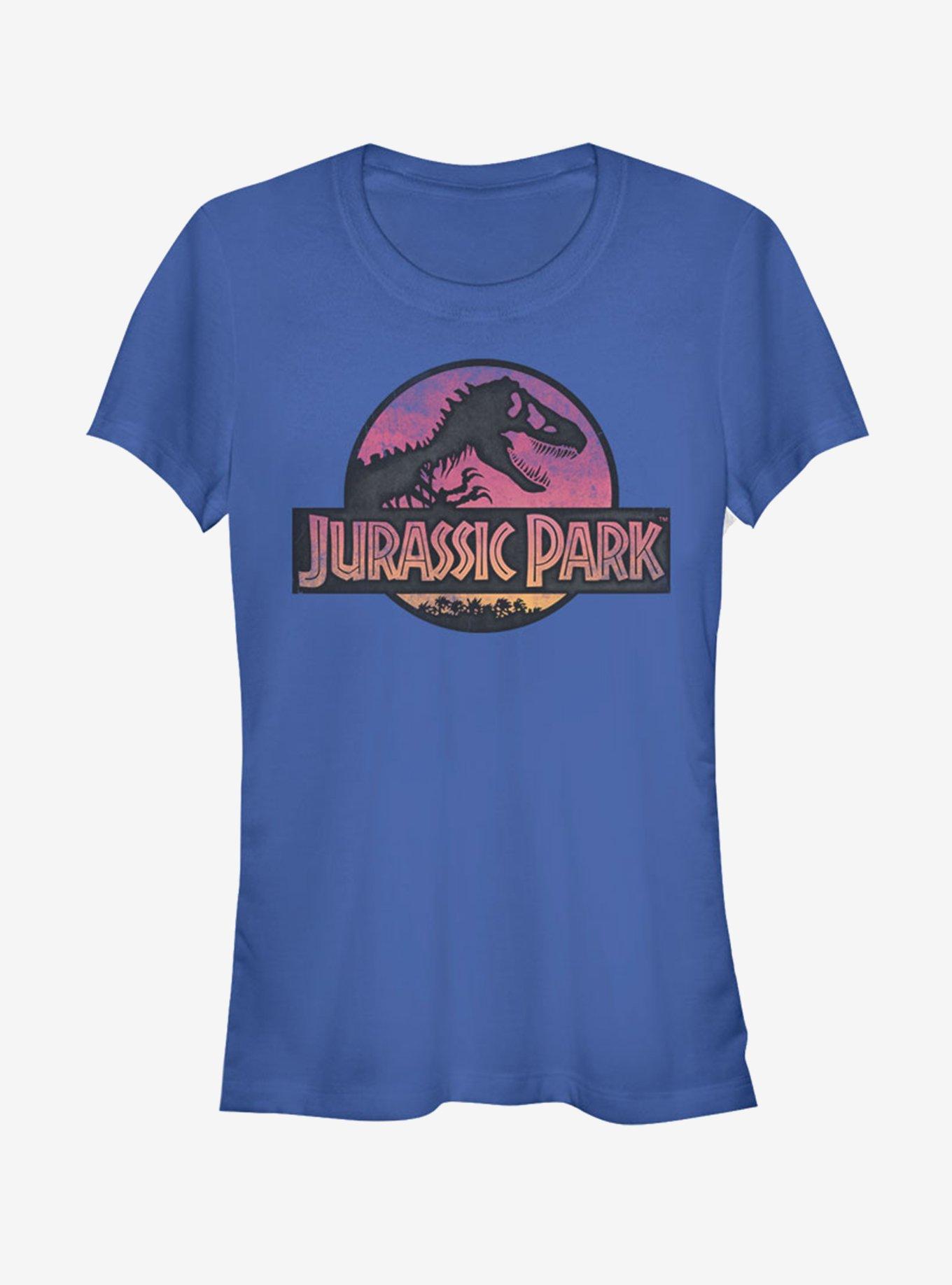 Jurassic Park Safari Logo Royal Blue Girls T-Shirt, , hi-res