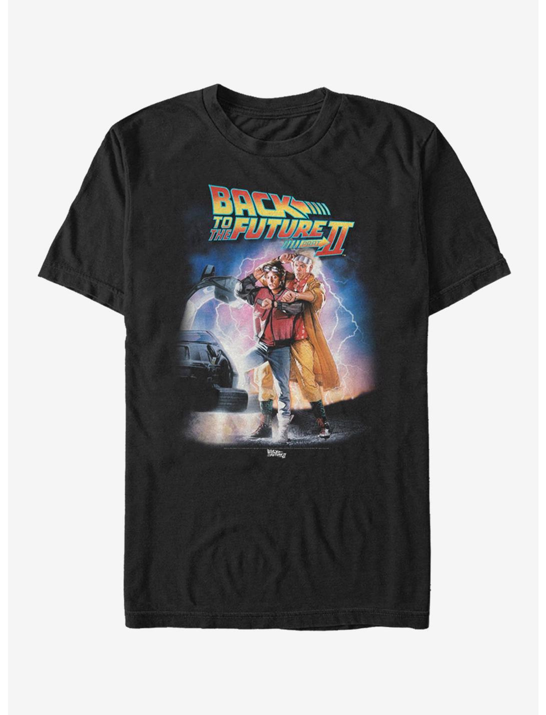 Back to the Future II Poster T-Shirt, BLACK, hi-res