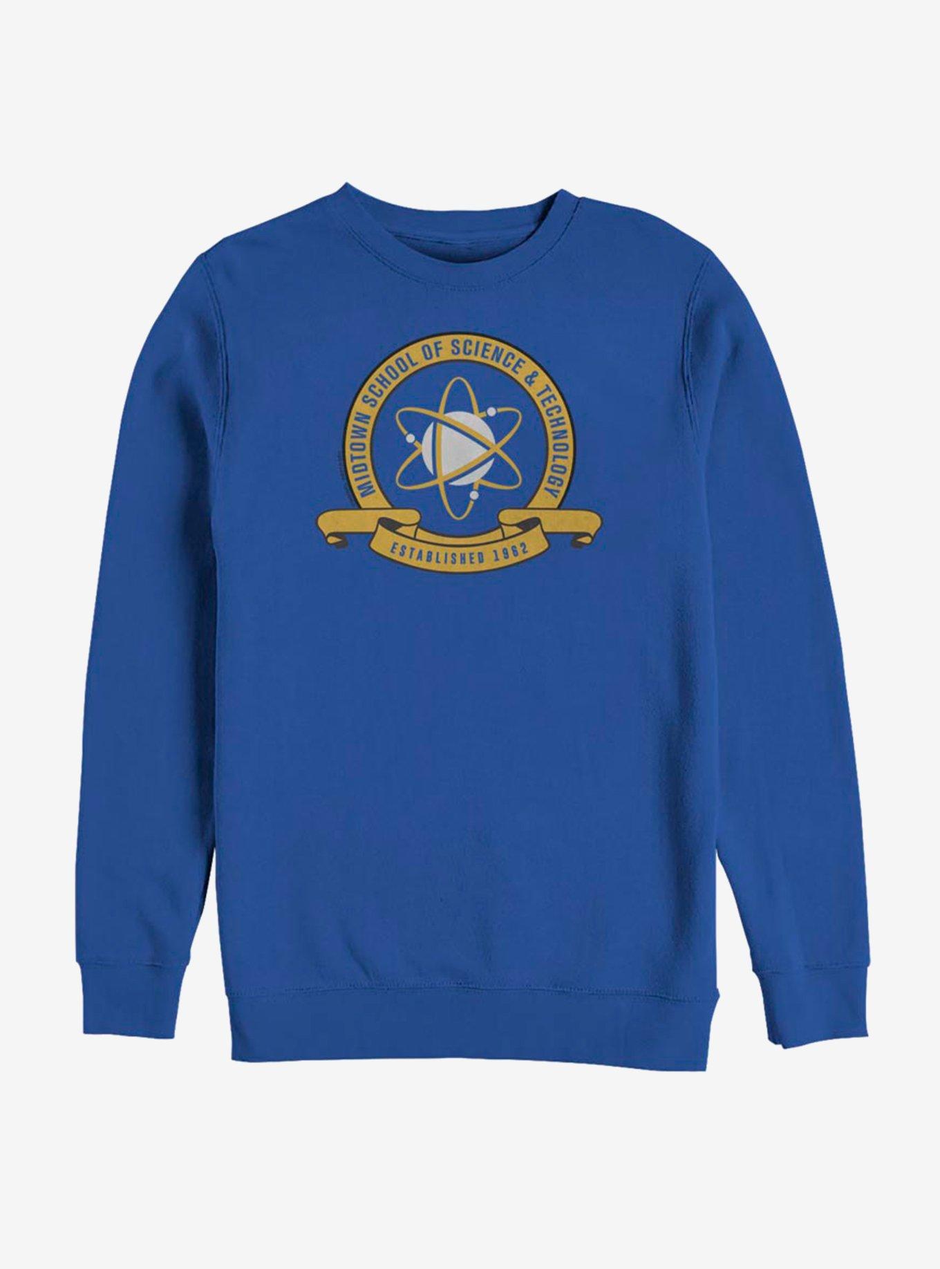 Marvel Spider-Man Midtown School Emblem Sweatshirt, ROYAL, hi-res