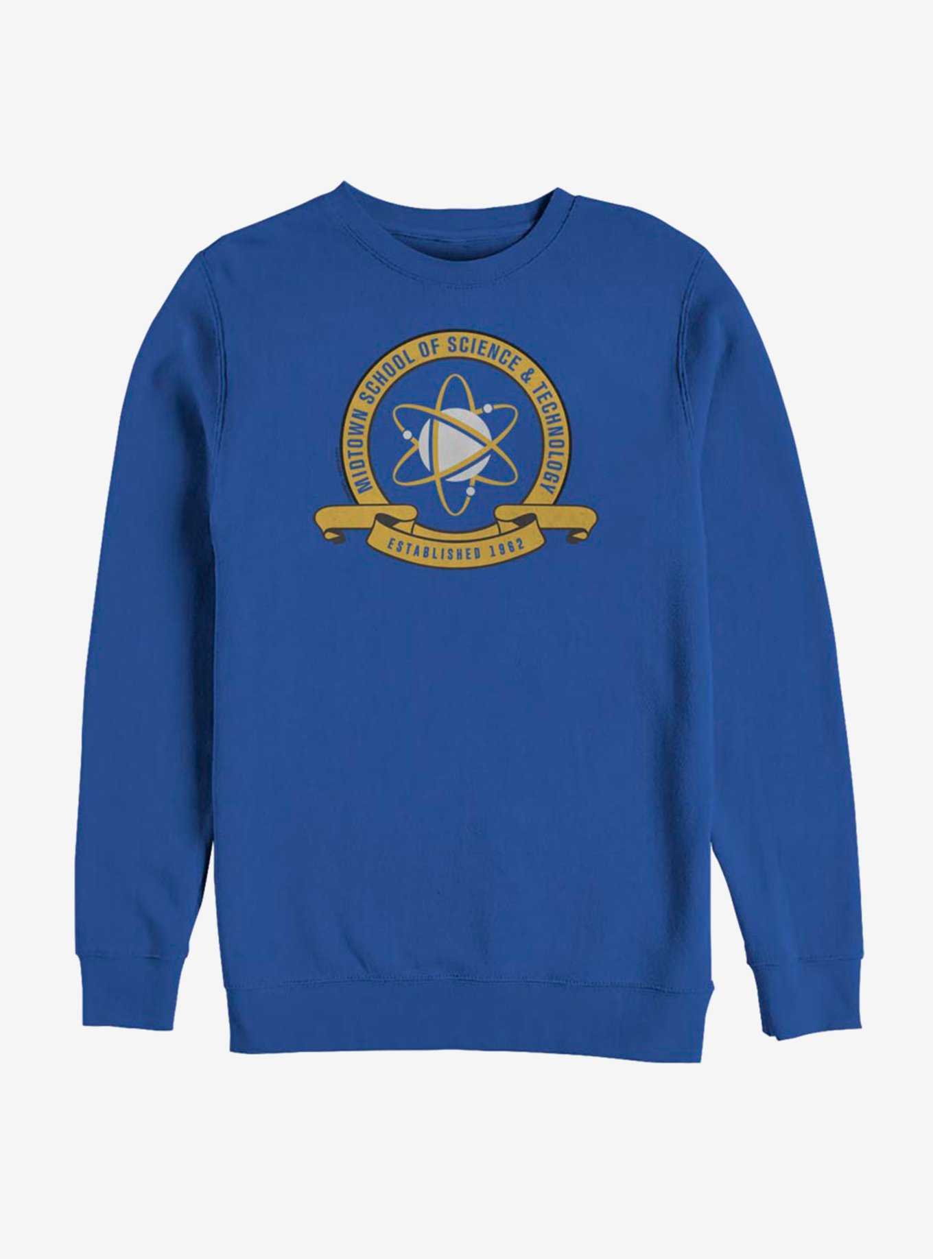 Marvel Spider-Man Midtown School Emblem Sweatshirt, ROYAL, hi-res