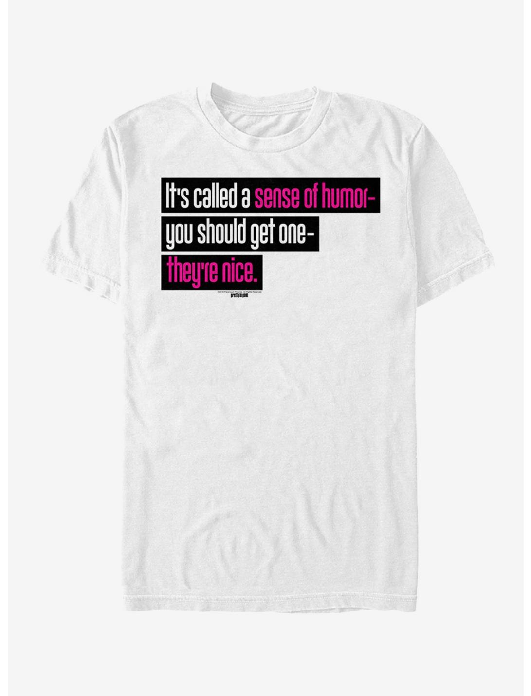 Pretty in Pink Sense of Humor T-Shirt, WHITE, hi-res