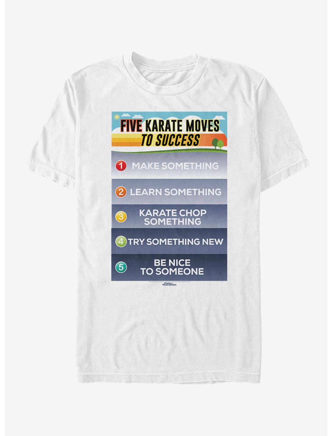 Parks & Recreation Johnny Karate Moves T-Shirt, WHITE, hi-res