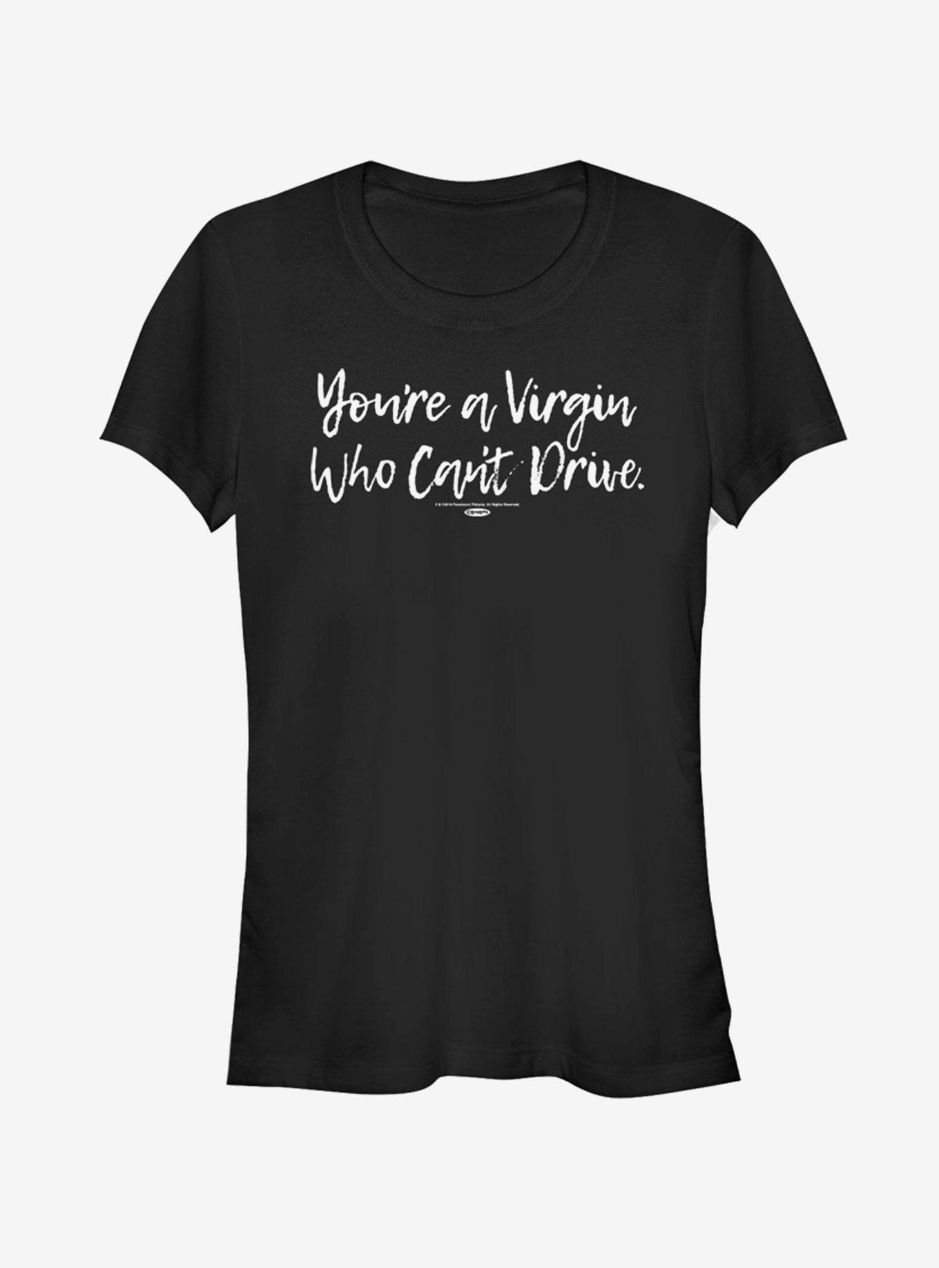 Clueless You're a Virgin Girls T-Shirt, BLACK, hi-res