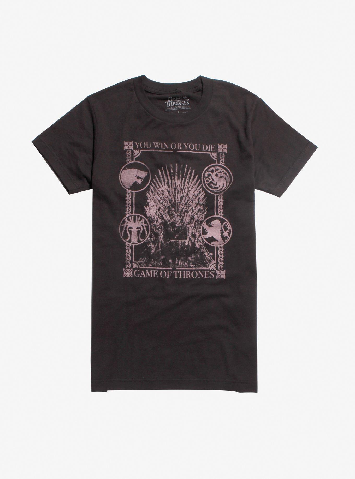 Game Of Thrones You Win Or You Die T-Shirt, RED, hi-res