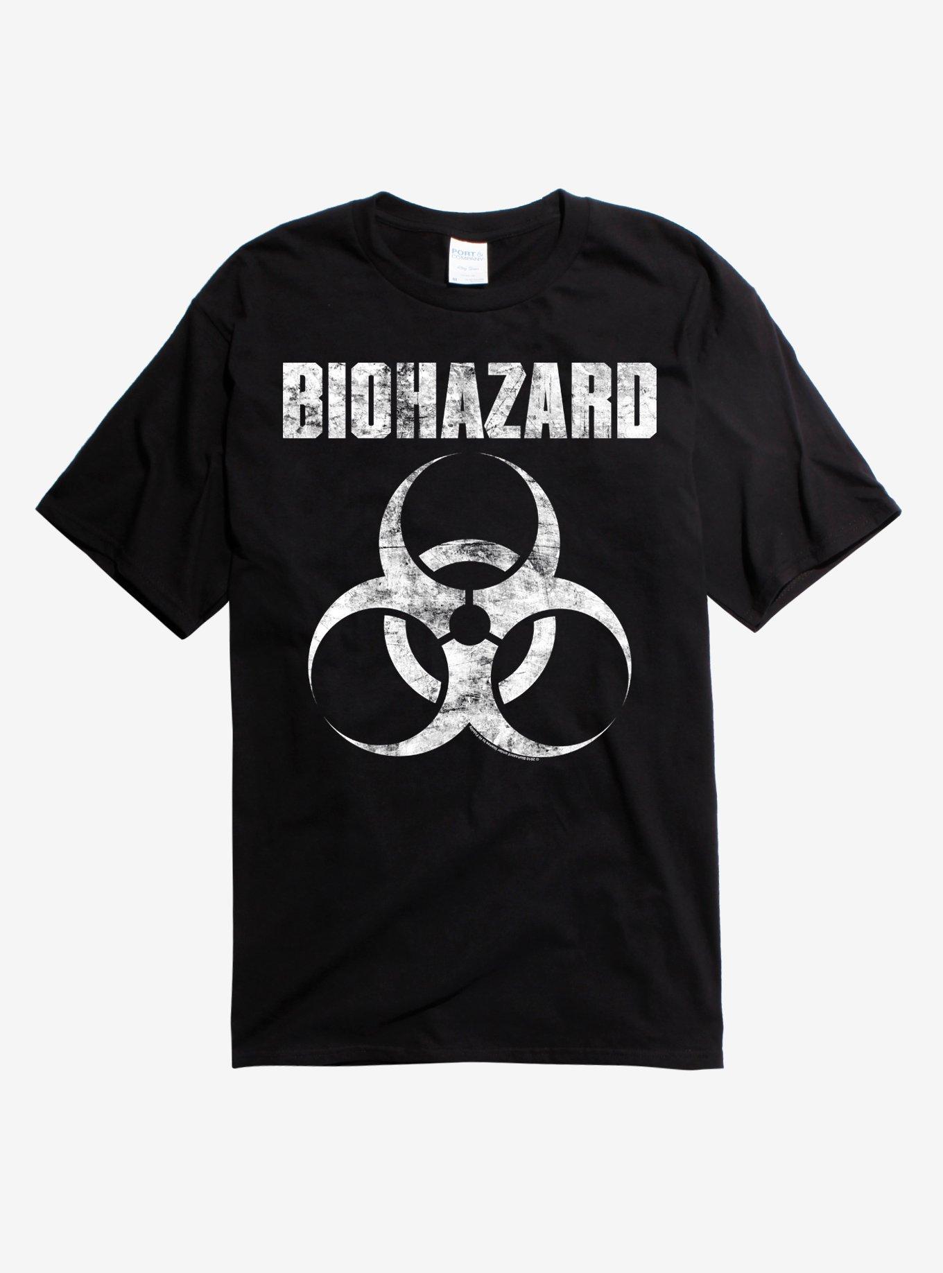 Biohazard Logo T-Shirt, BLACK, hi-res
