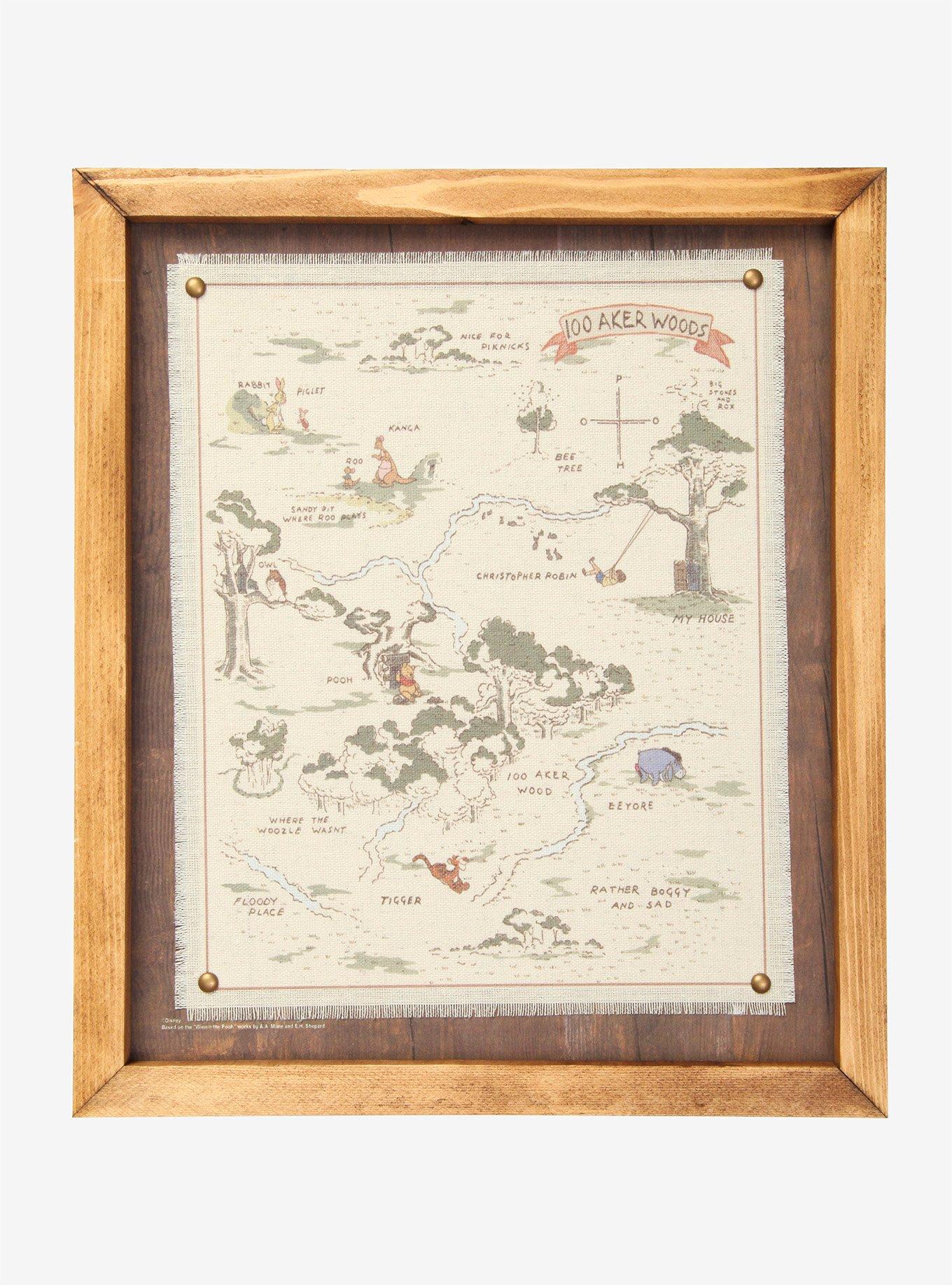 Disney Winnie The Pooh Hundred Acre Wood Framed Map, , hi-res