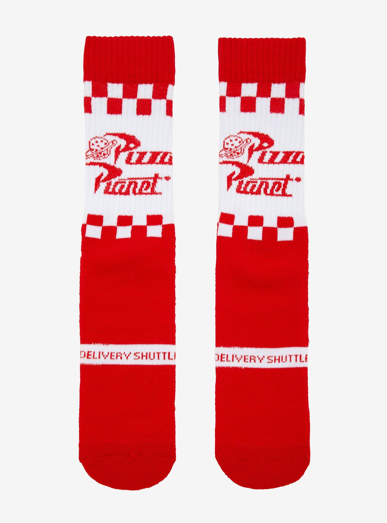 Disney Pixar Toy Story Pizza Planet Crew Socks, , hi-res