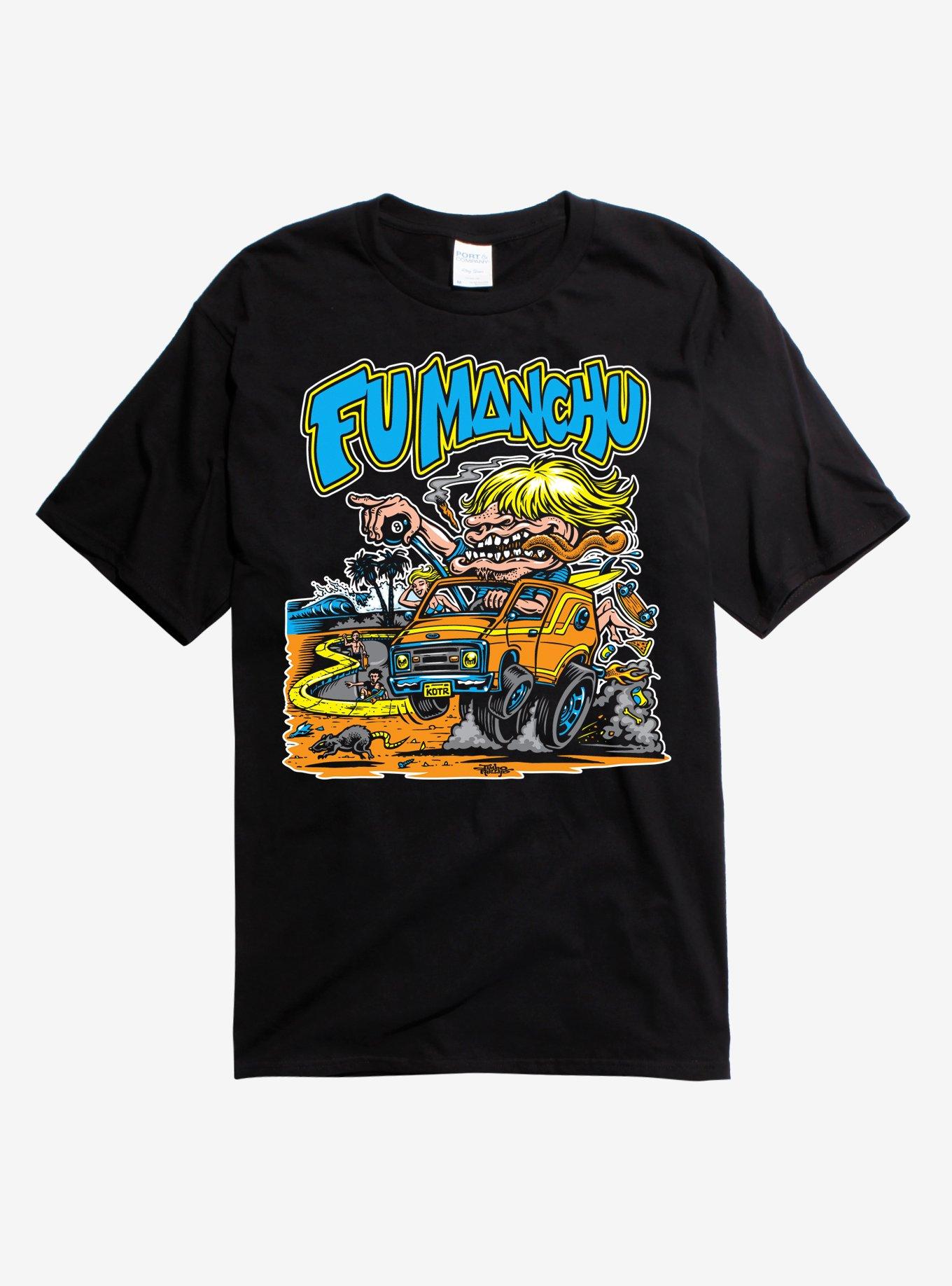 Fu Manchu Van Dude T-Shirt, BLACK, hi-res