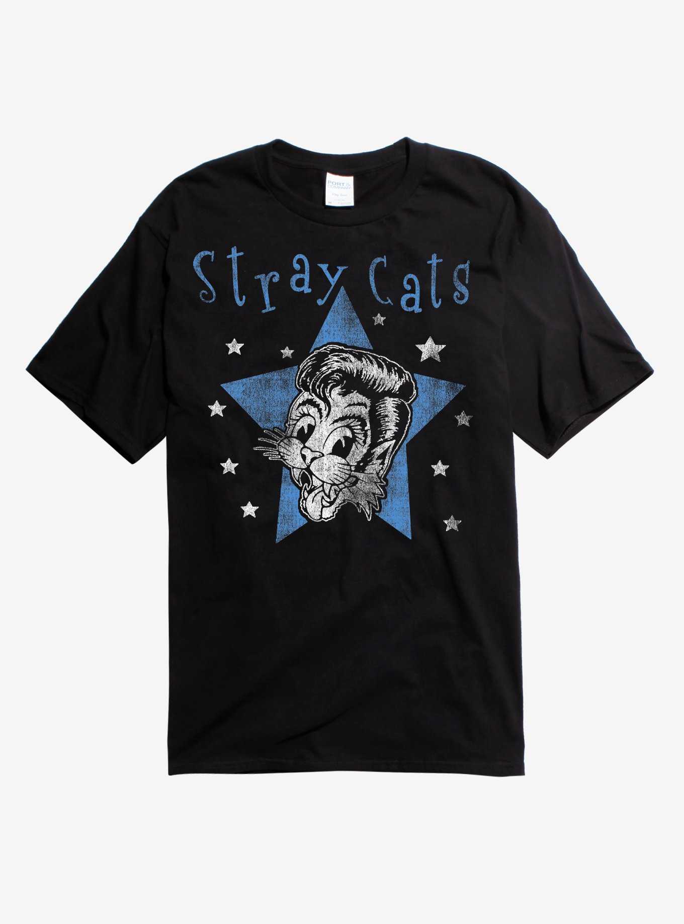 Stray Cats Logo Starts T-Shirt, , hi-res