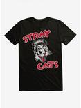Stray Cats Cat Head Logo T-Shirt, BLACK, hi-res
