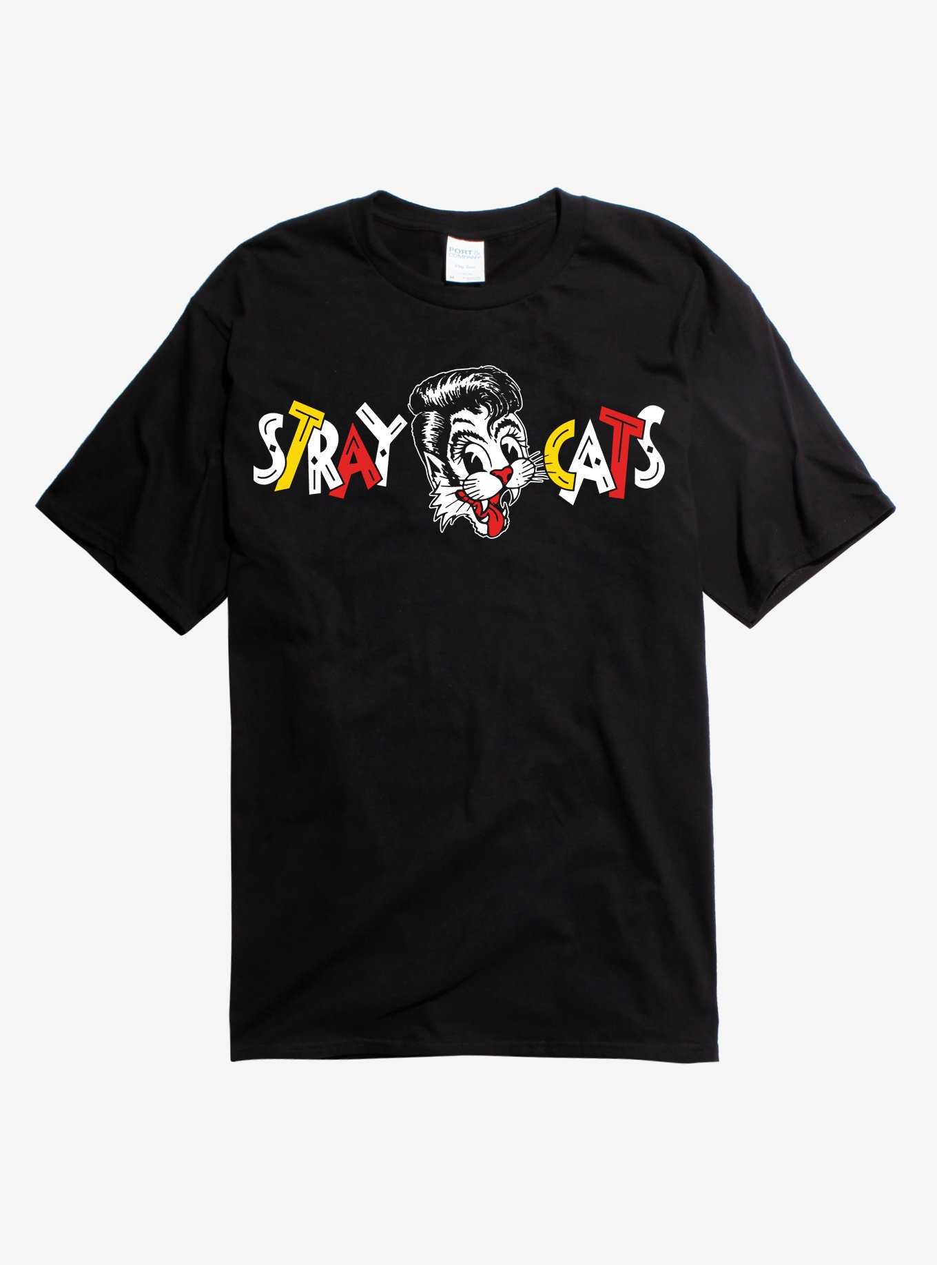 Stray Cats Word Logo T-Shirt, , hi-res
