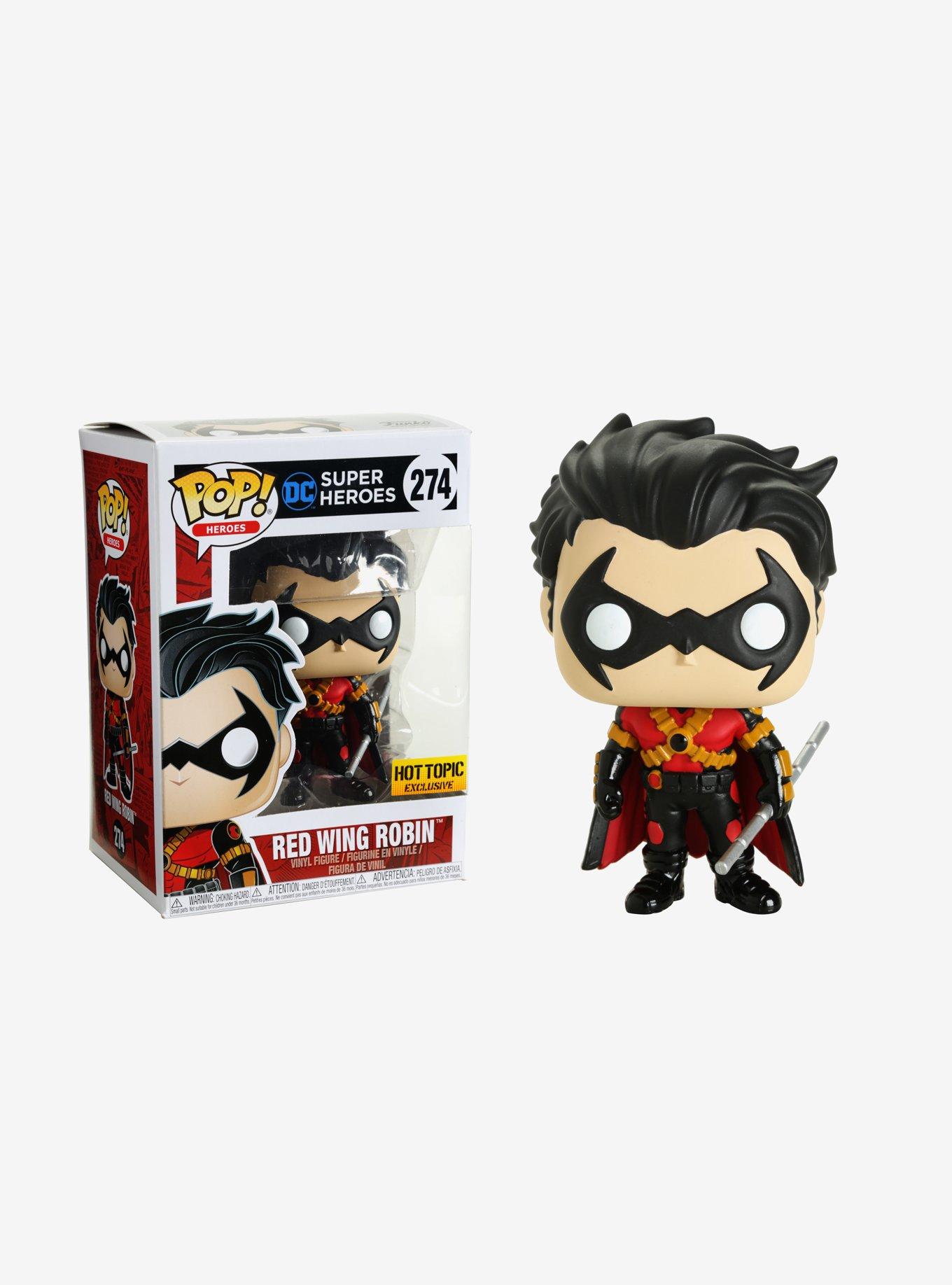 Funko DC Super Heroes Pop! Red Wing Robin Vinyl Figure Hot Topic Exclusive, , hi-res