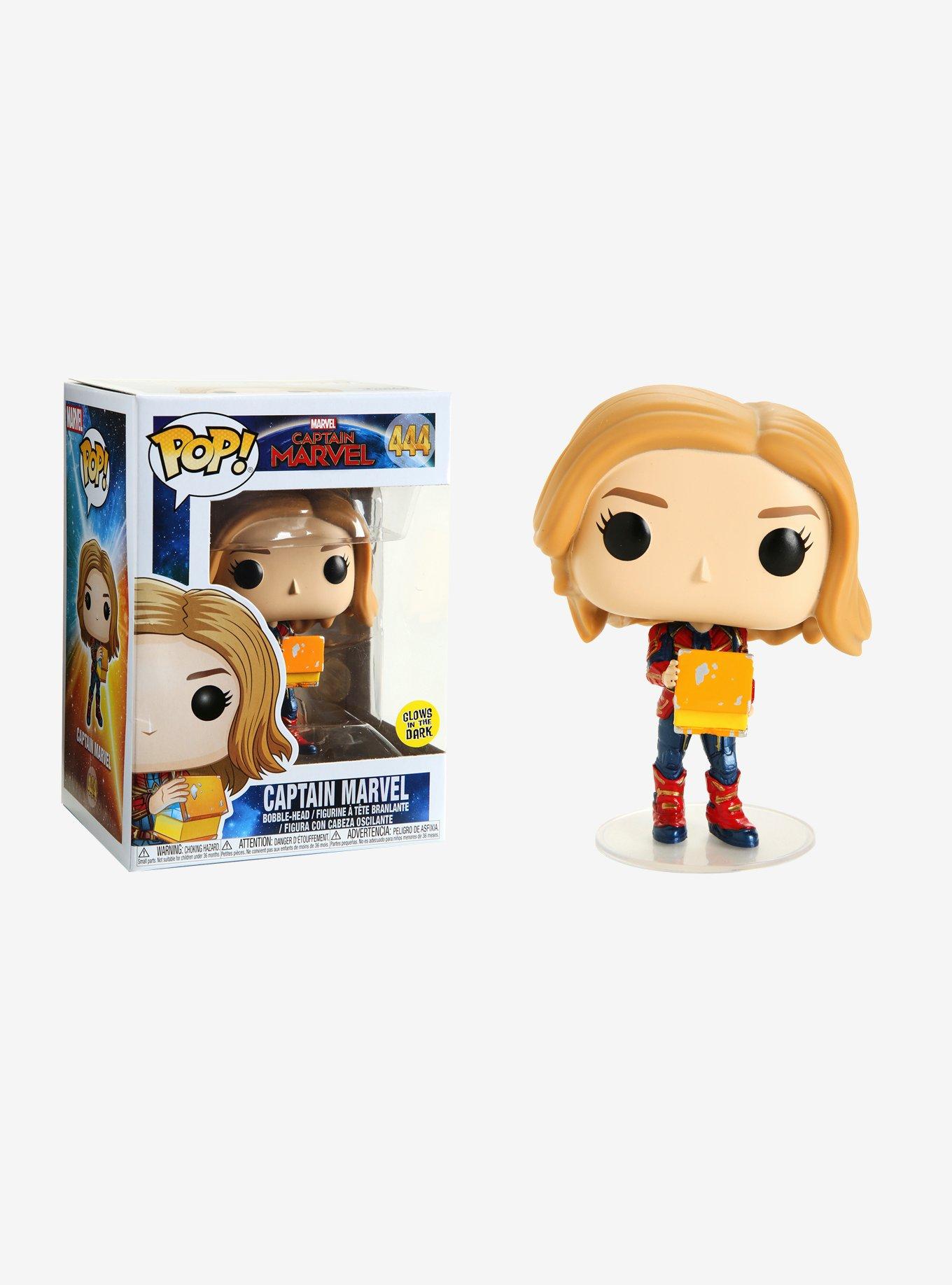 Funko Marvel Captain Marvel Pop! Captain Marvel Glow-In-The-Dark Vinyl Bobble-Head, , hi-res
