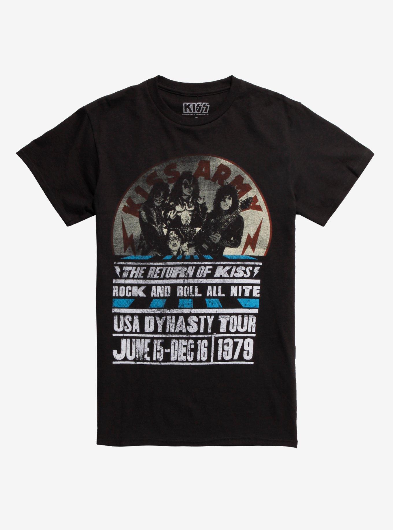 Kiss USA Tour 1979 T-Shirt, BLACK, hi-res