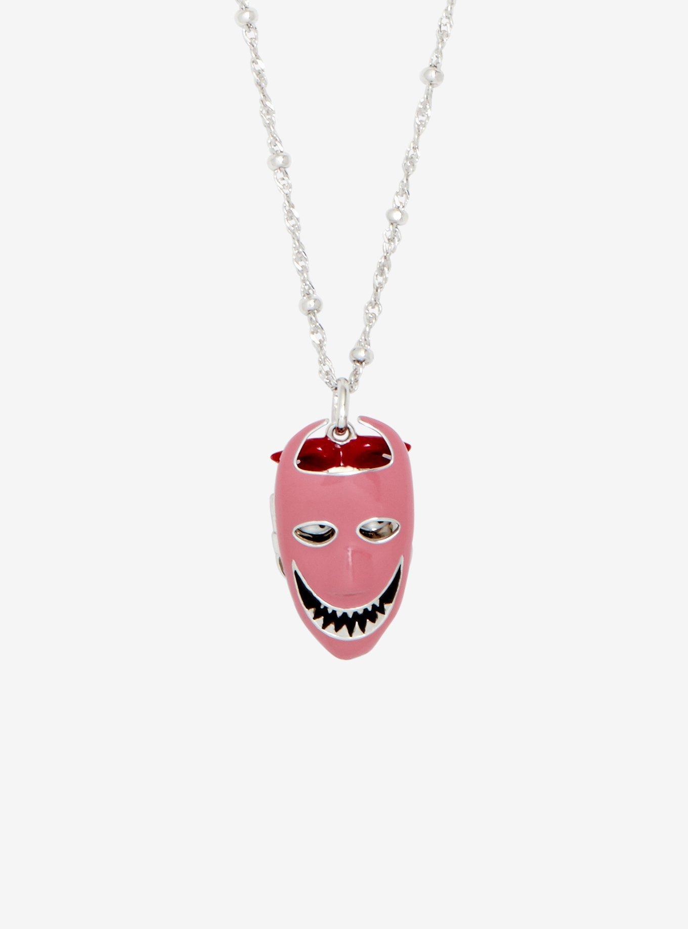 The Nightmare Before Christmas Lock Moving Mask Sterling Silver Necklace By Rocklove, , hi-res