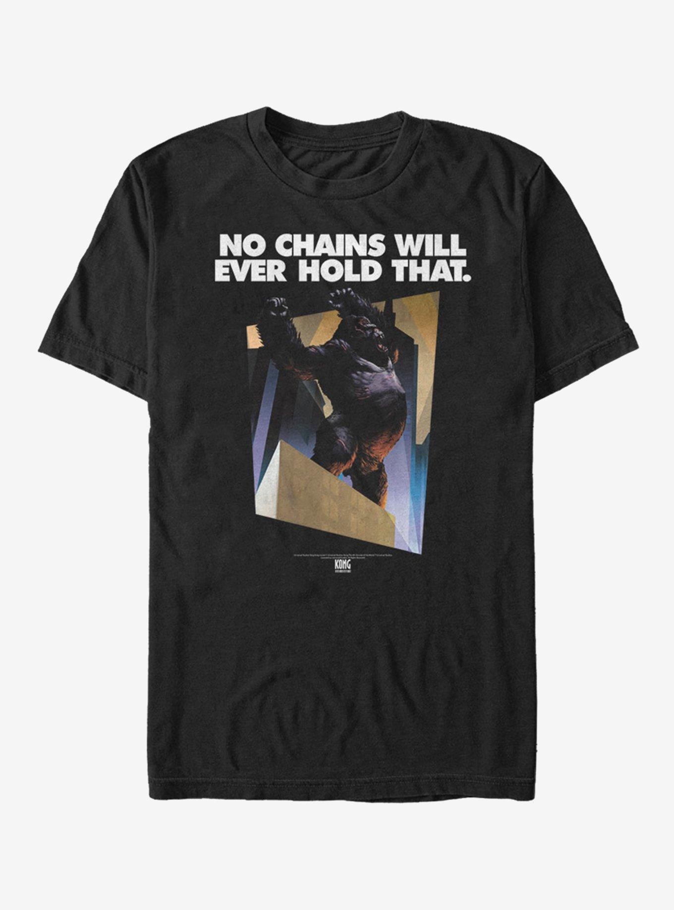 King Kong No Chains Will Hold T-Shirt, BLACK, hi-res