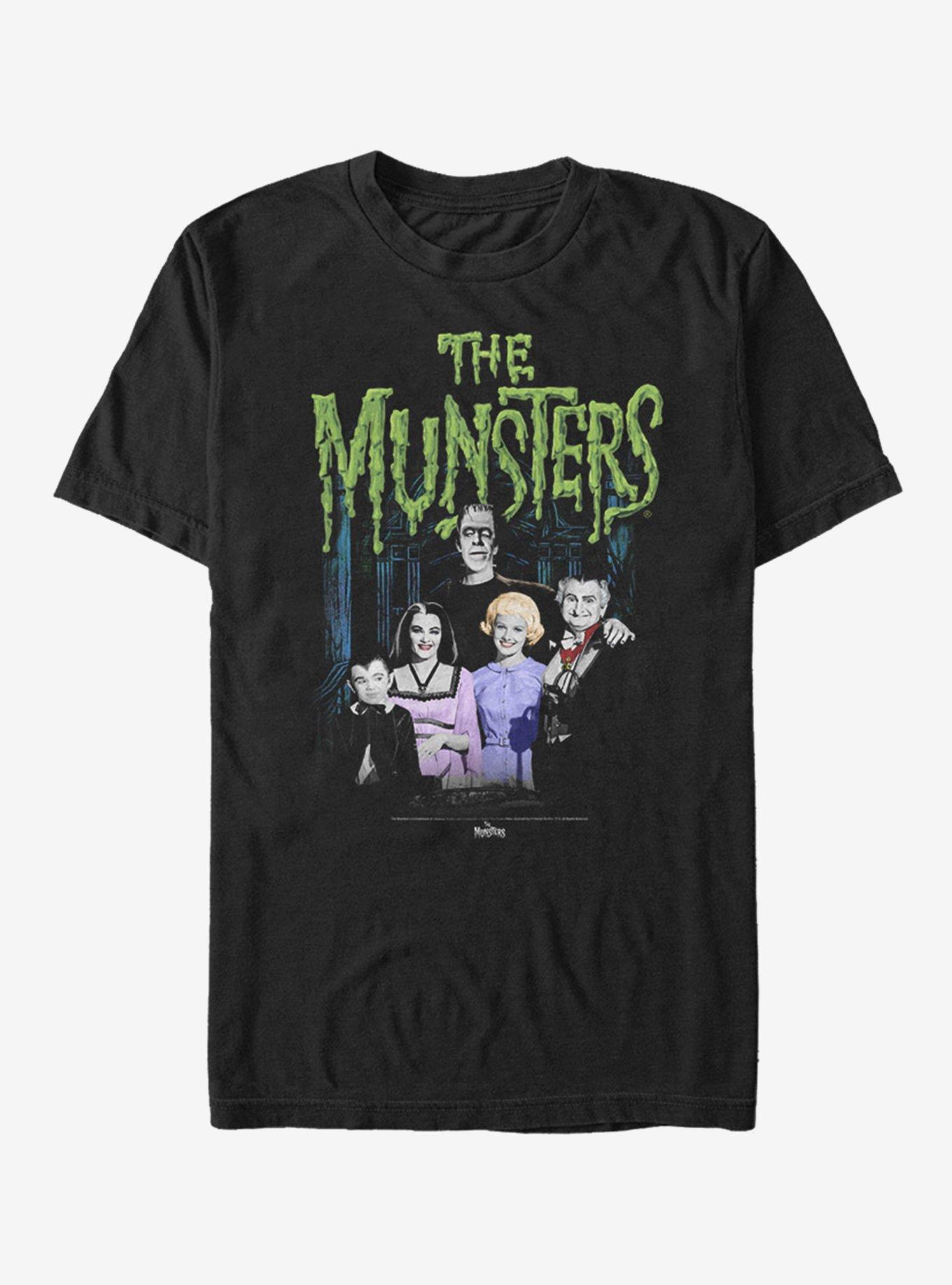 The Munsters Poster T-Shirt, BLACK, hi-res