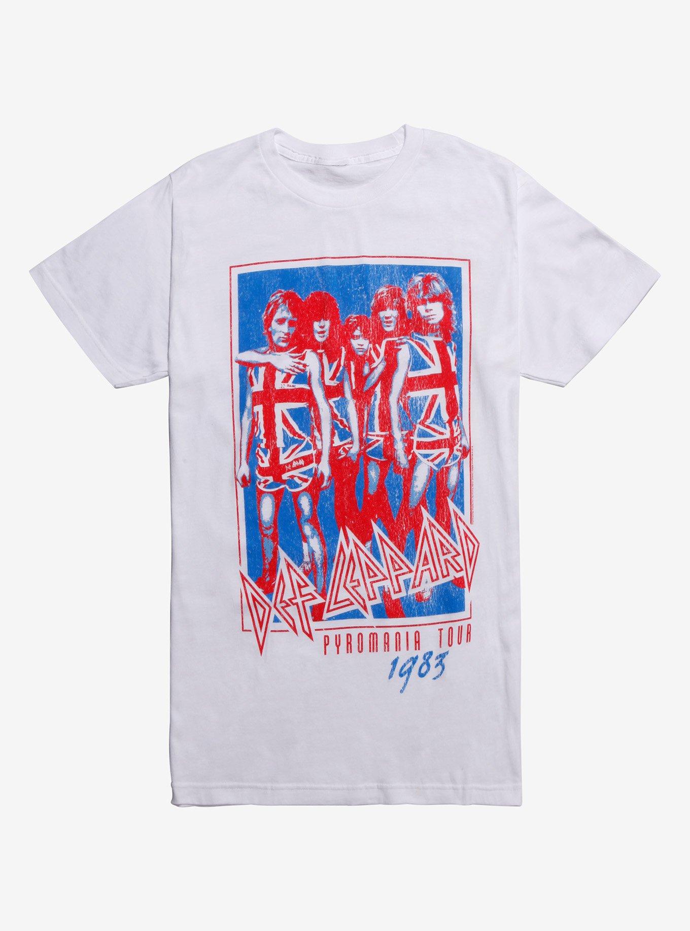 Def Leppard Pyromania Tour 1983 T-Shirt, WHITE, hi-res