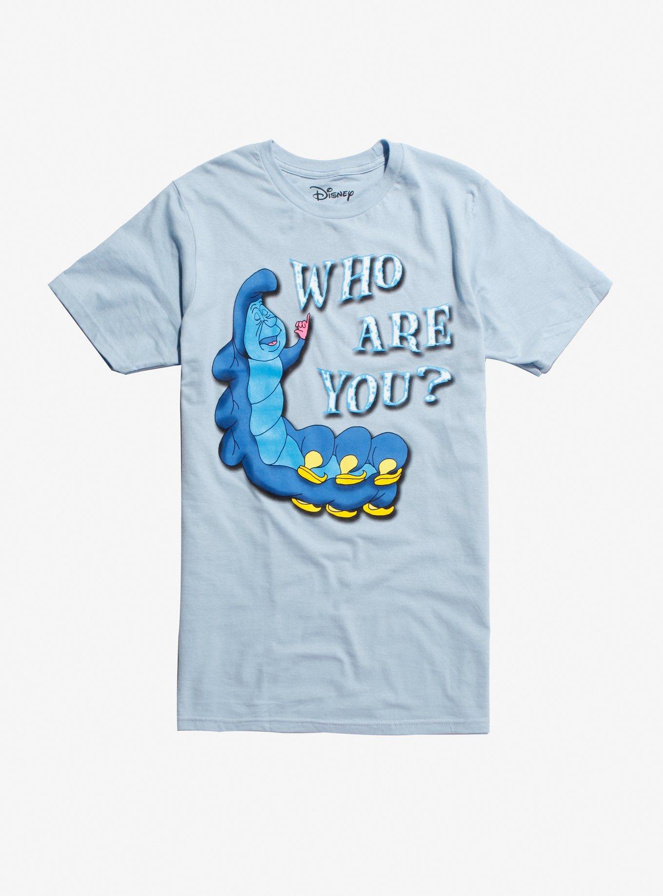 Disney Alice In Wonderland Caterpillar Who Are You T-Shirt Hot Topic Exclusive, LIGHT BLUE, hi-res