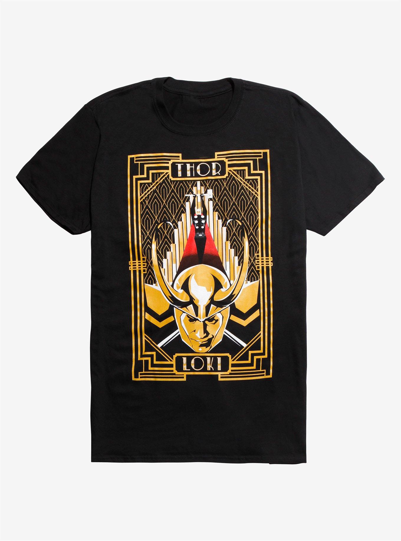 Marvel Thor Loki Art Deco T-Shirt, MULTI, hi-res