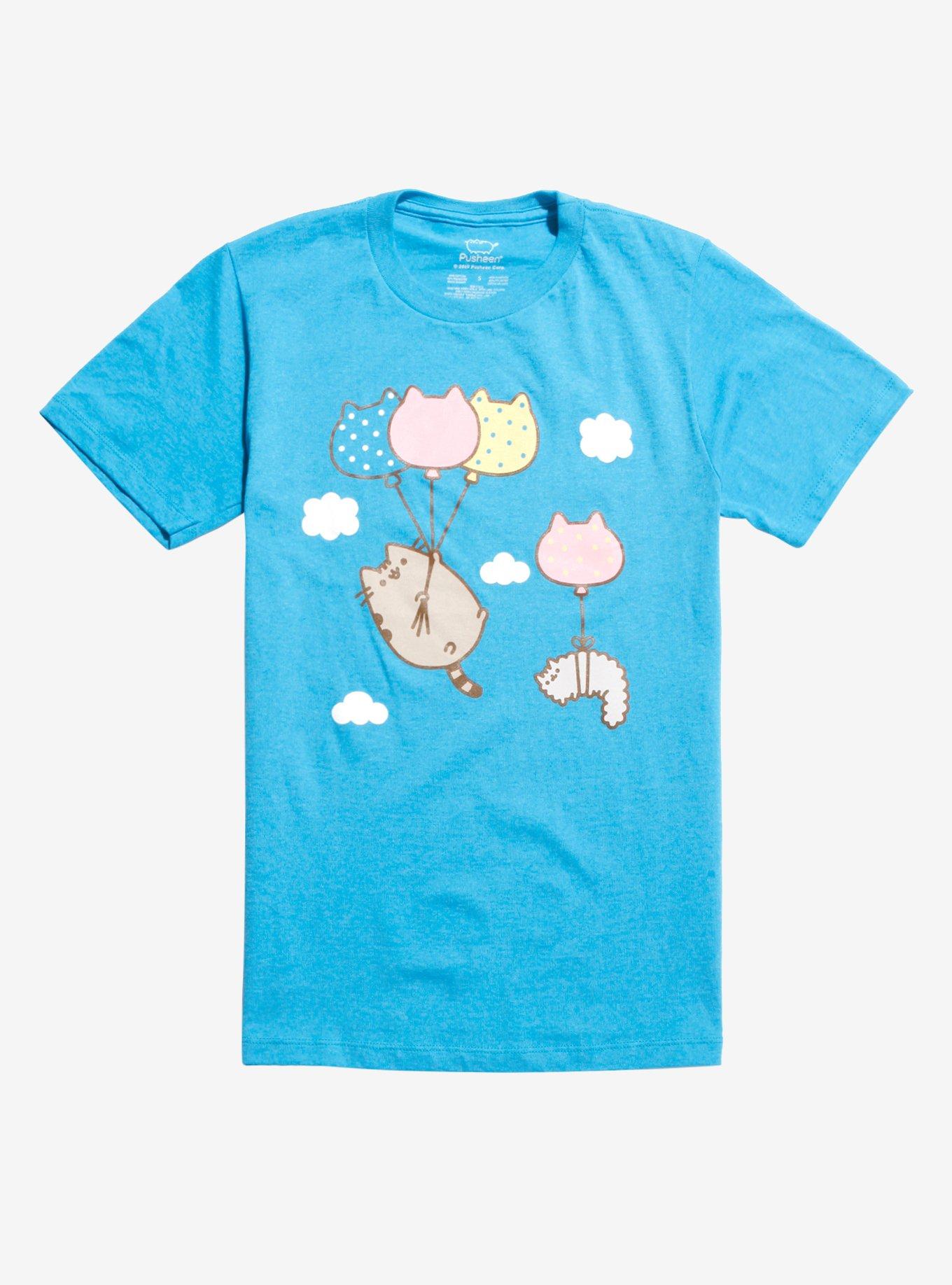 Pusheen Stormy Balloons Girls T-Shirt, MULTI, hi-res