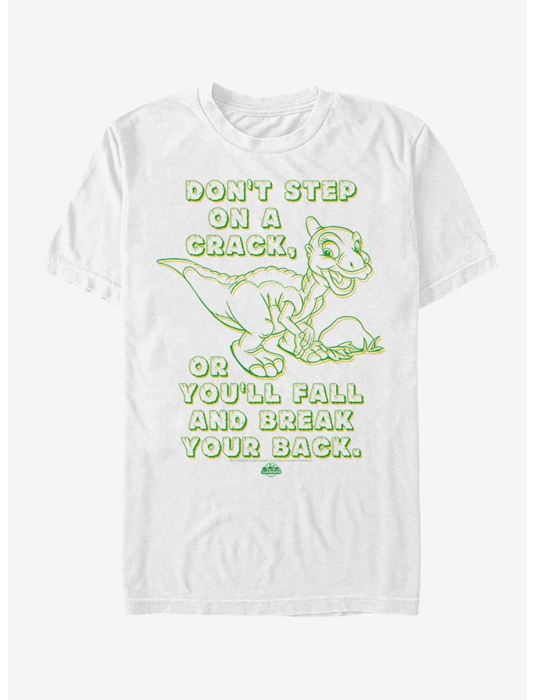 Land Before Time Don't Step on a Crack T-Shirt, WHITE, hi-res