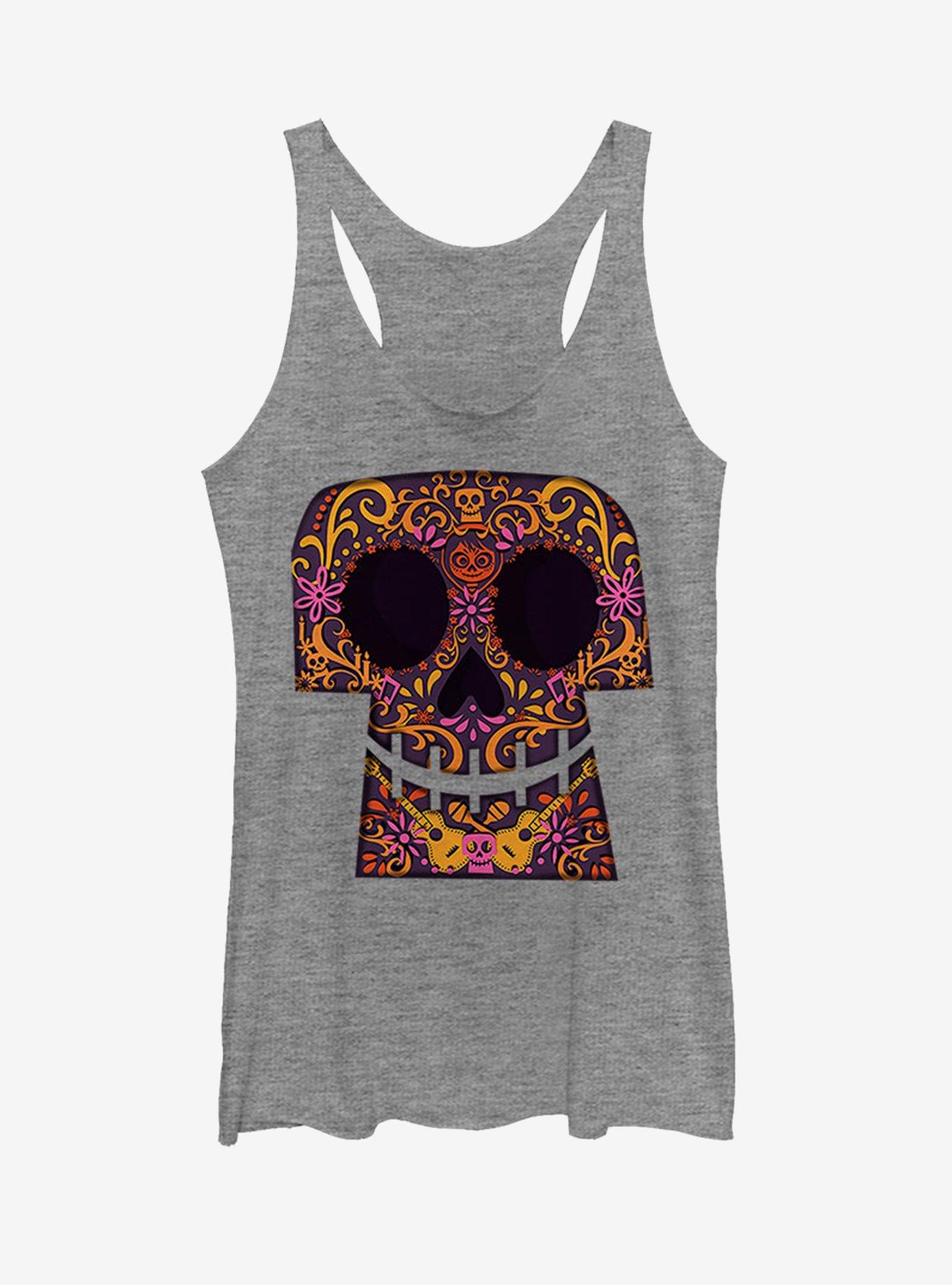 Disney Pixar Coco Papercut Girls Tank Top, GRAY HTR, hi-res