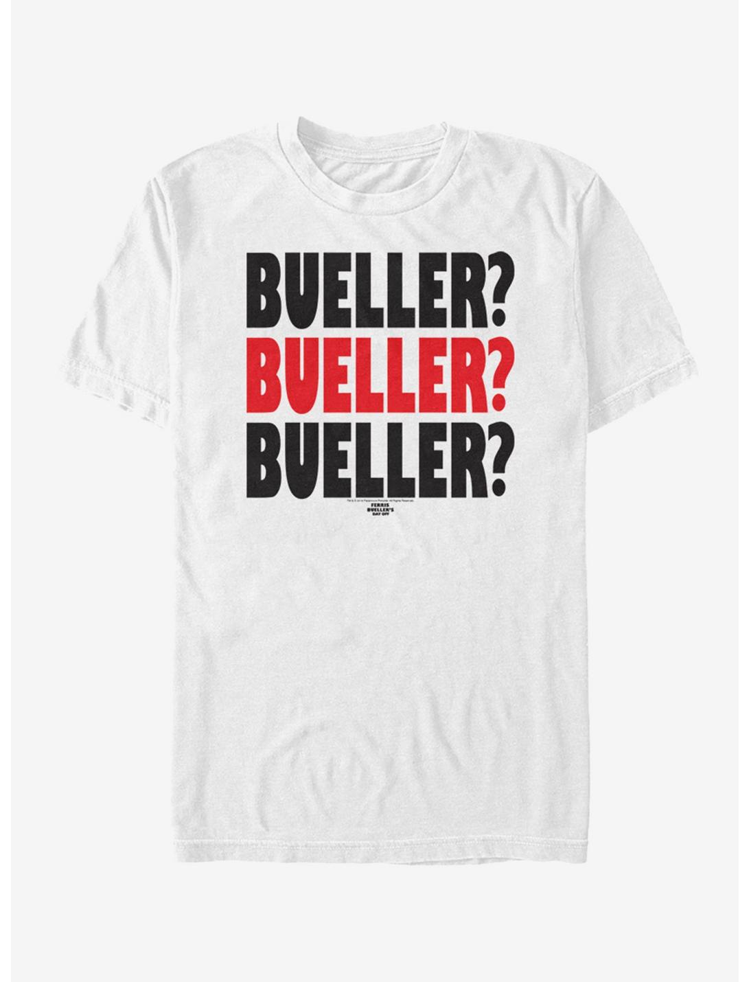 Ferris Bueller's Day Off Bueller Bueller Bueller T-Shirt, WHITE, hi-res