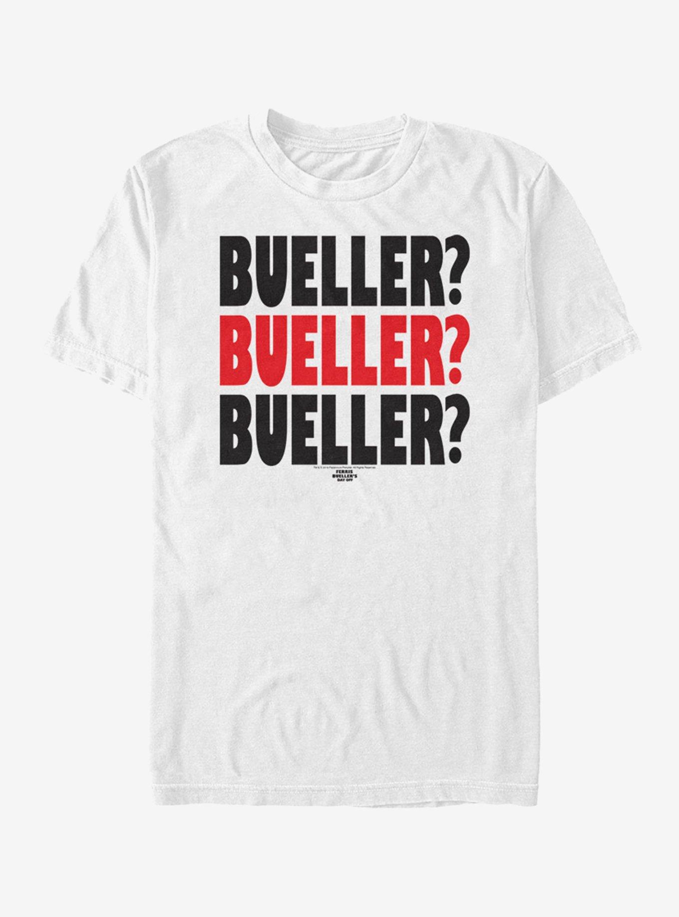 Ferris Bueller's Day Off Bueller Bueller Bueller T-Shirt, WHITE, hi-res