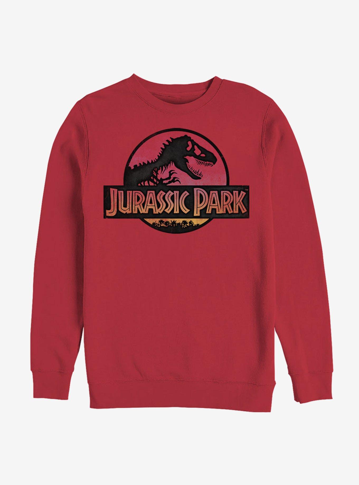 Jurassic Park Safari Logo Red Sweatshirt, RED, hi-res