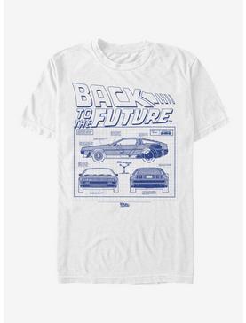 Back to the Future DeLorean Blueprint T-Shirt, , hi-res