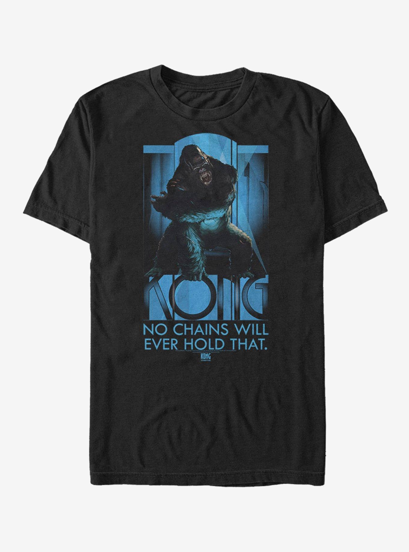 King Kong No Chains T-Shirt, BLACK, hi-res