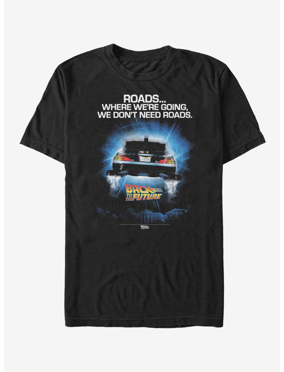 Back to the Future Roads T-Shirt, BLACK, hi-res
