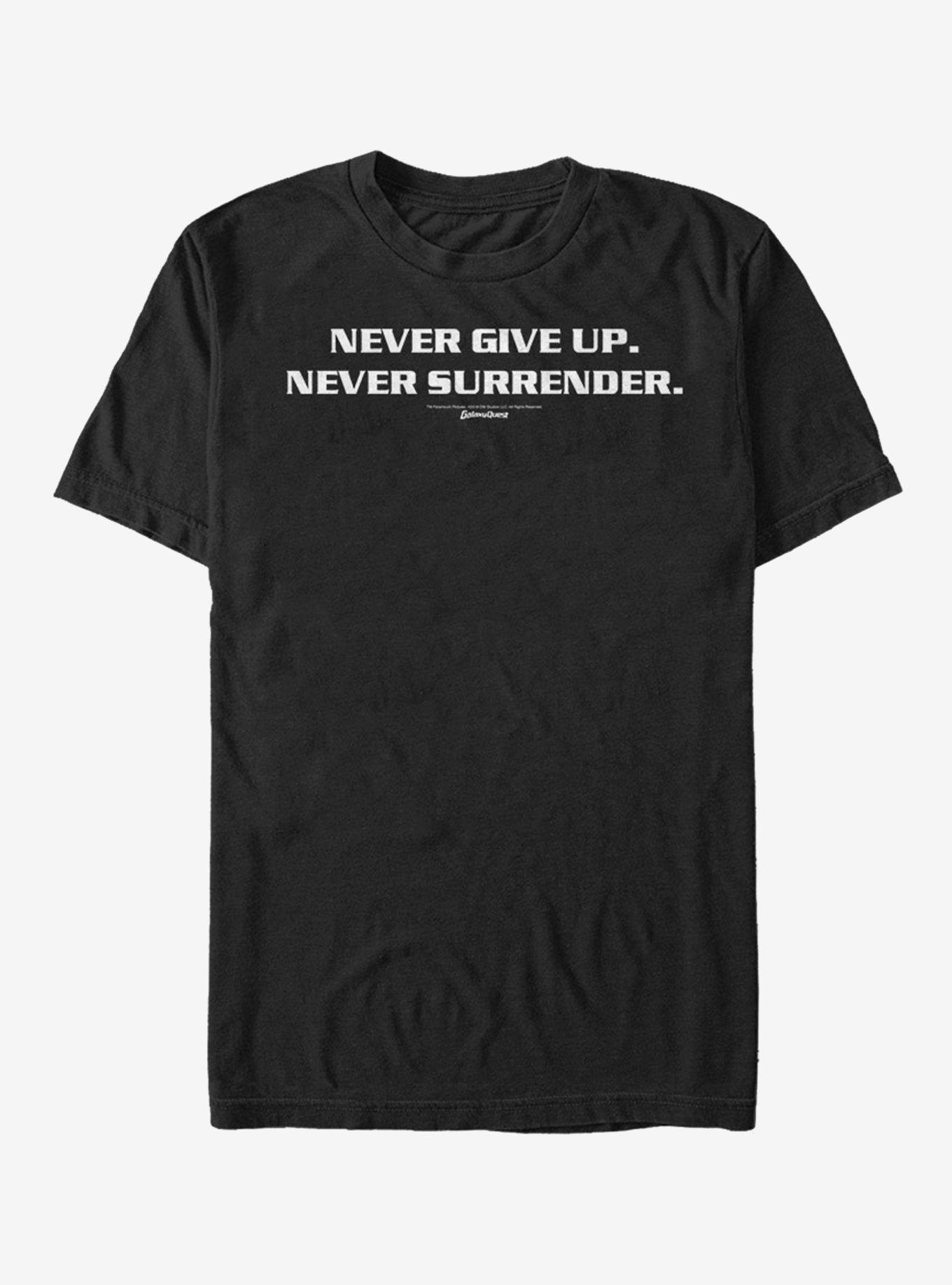 Galaxy Quest Never Give Up T-Shirt, BLACK, hi-res