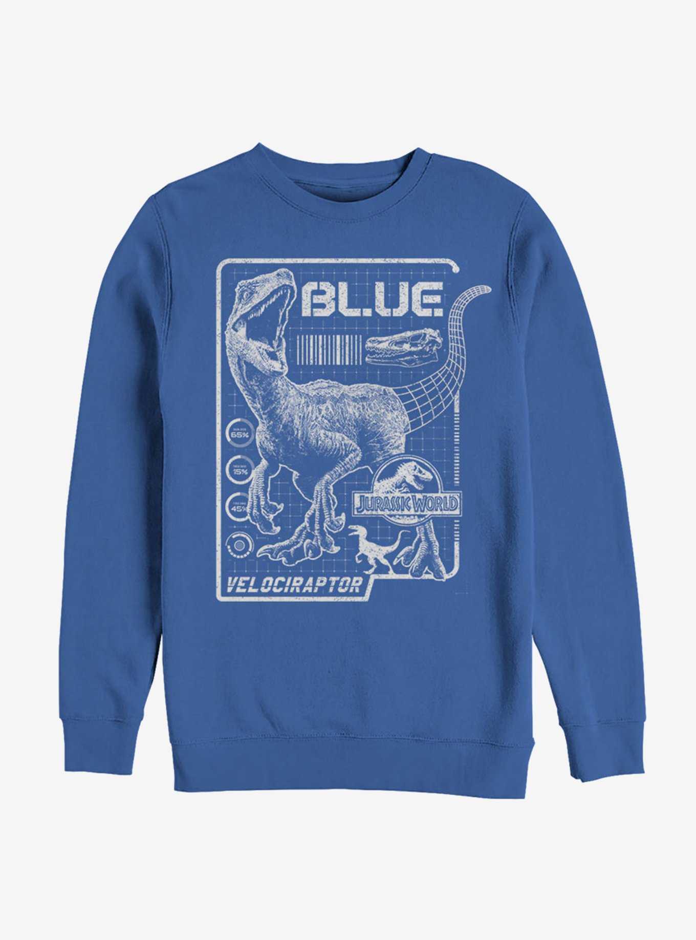 Jurassic Park Raptor Blue Print Sweatshirt, , hi-res