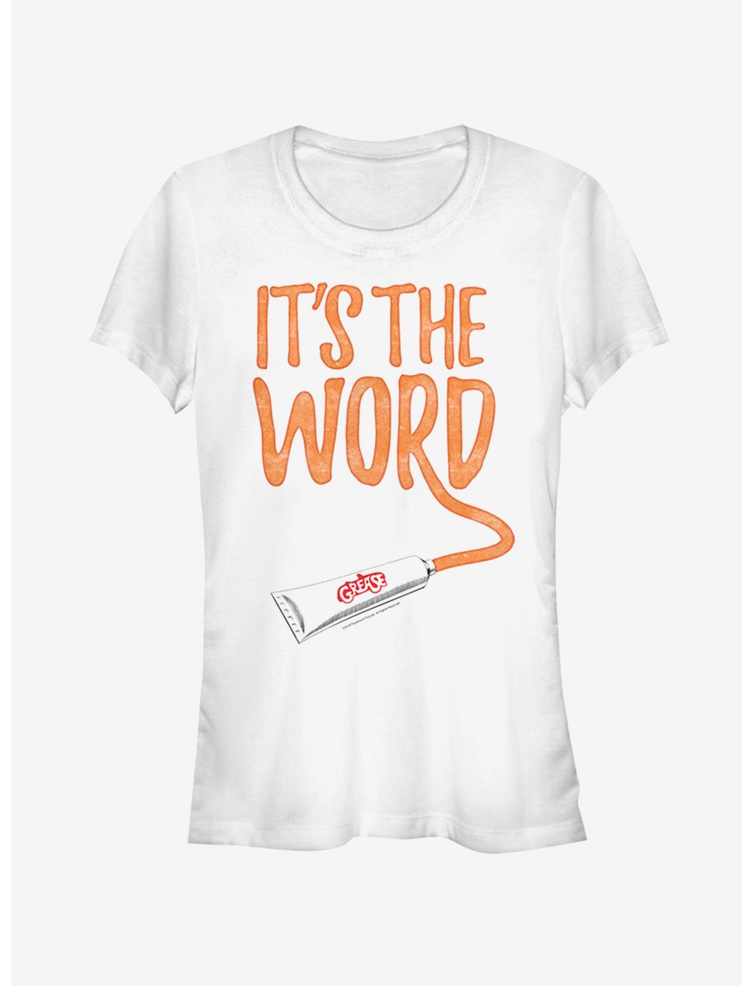 Grease It's the Word Girls T-Shirt, WHITE, hi-res