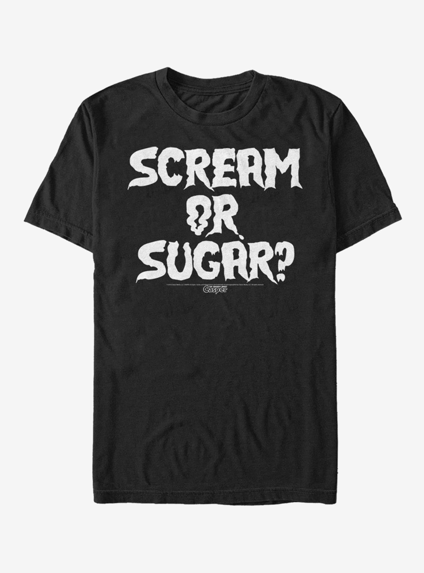 Casper the Friendly Ghost Scream or Sugar T-Shirt, BLACK, hi-res