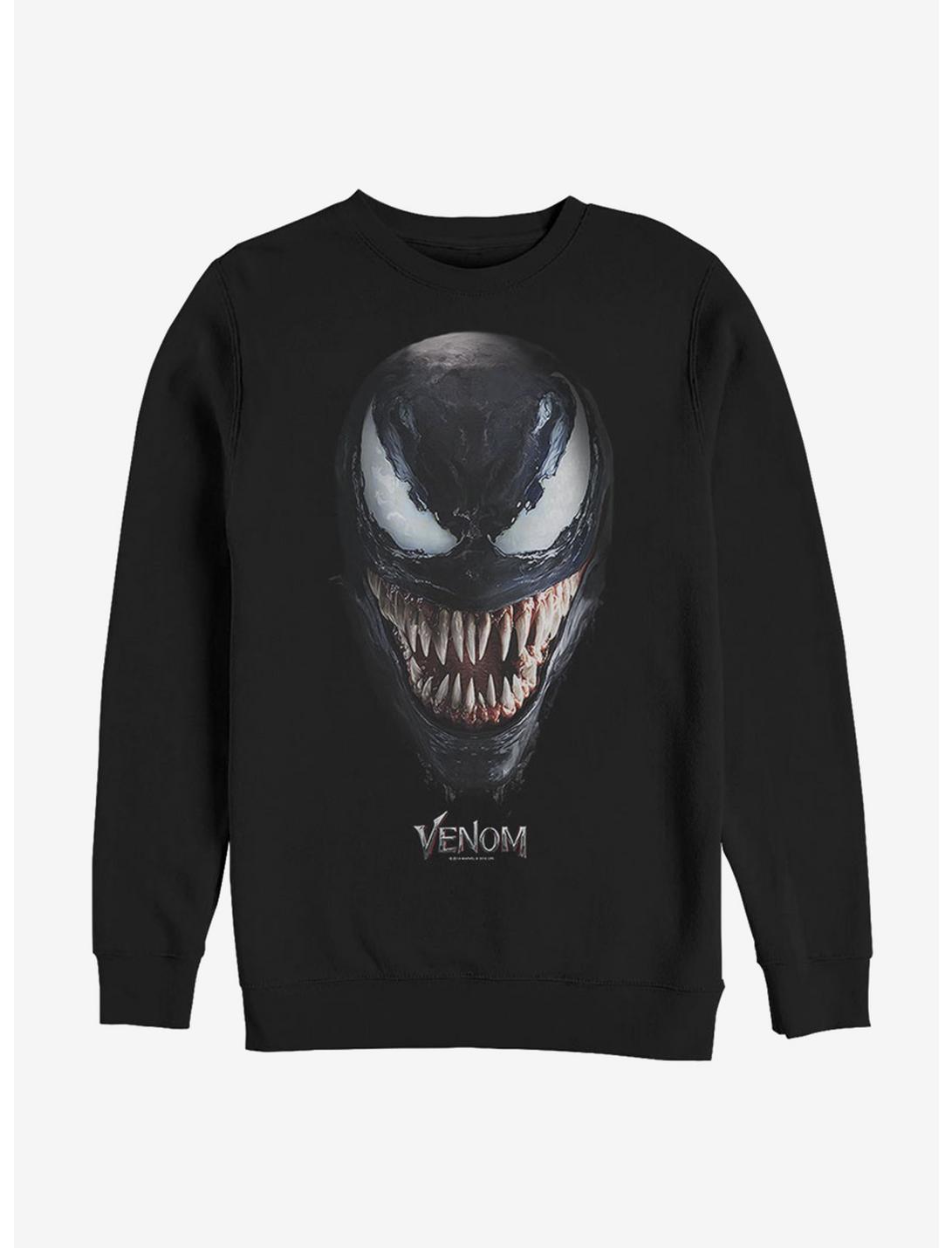 Marvel Big Face Venom Sweatshirt, BLACK, hi-res